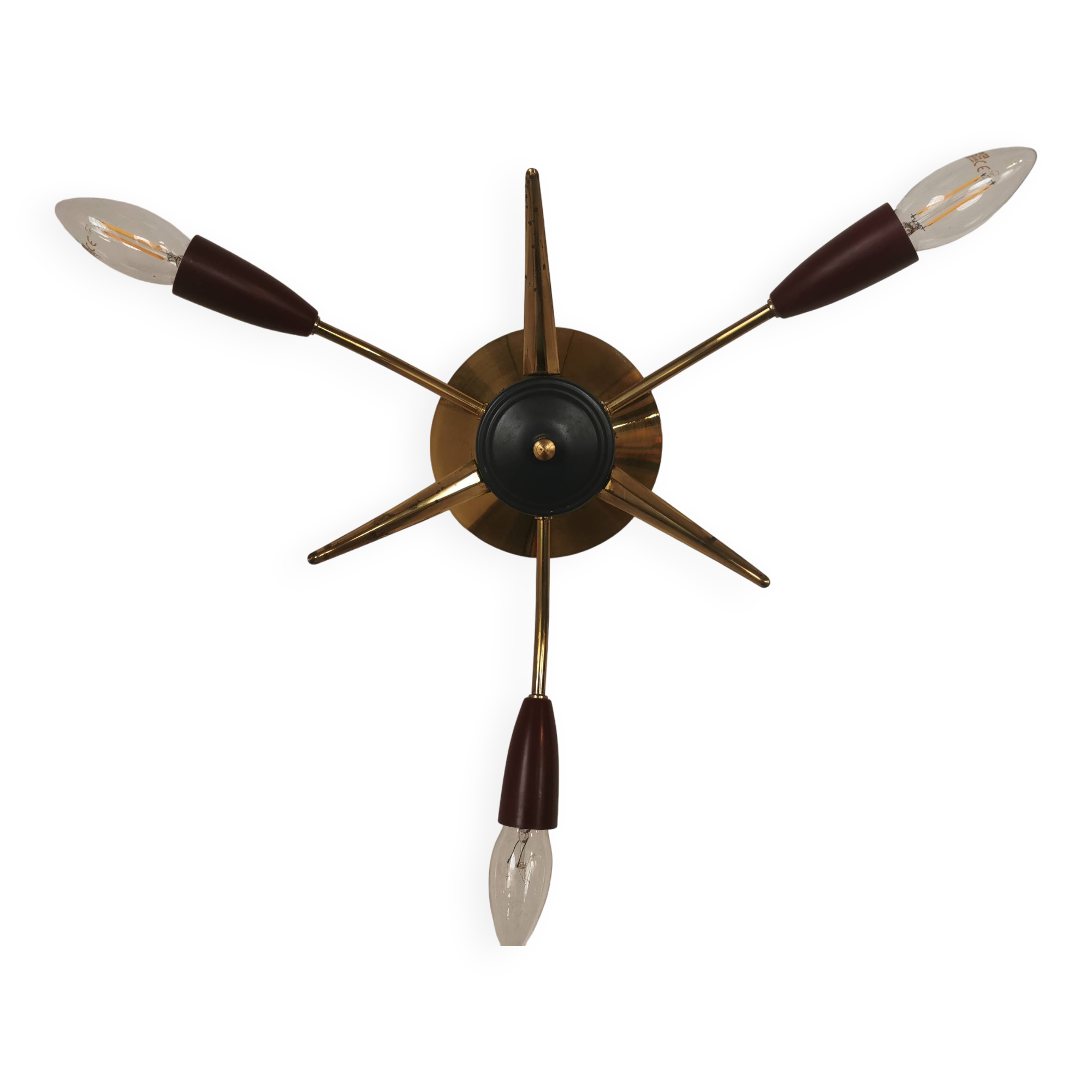 Brass Sputnik ceiling or wall light