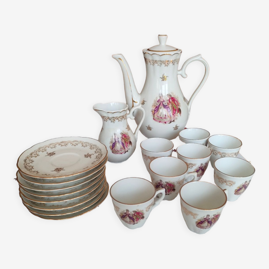 Service à thé ou à café, porcelaine de Chauvigny