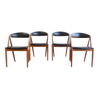 Series of four chairs by Kaï Kristiansen