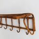 1960s Czechoslovak Rattan Wall Coat & Hat Rack, ÚLUV