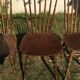 4 vintage wooden western chairs
