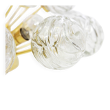 Sputnik Ceiling Lights with Snow Glass Balls by Doria, Germany, 1970s