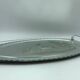 Beveled mirror tray with deer decoration.