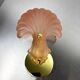 French Art Deco shell wall sconce – amber glass, 1970s