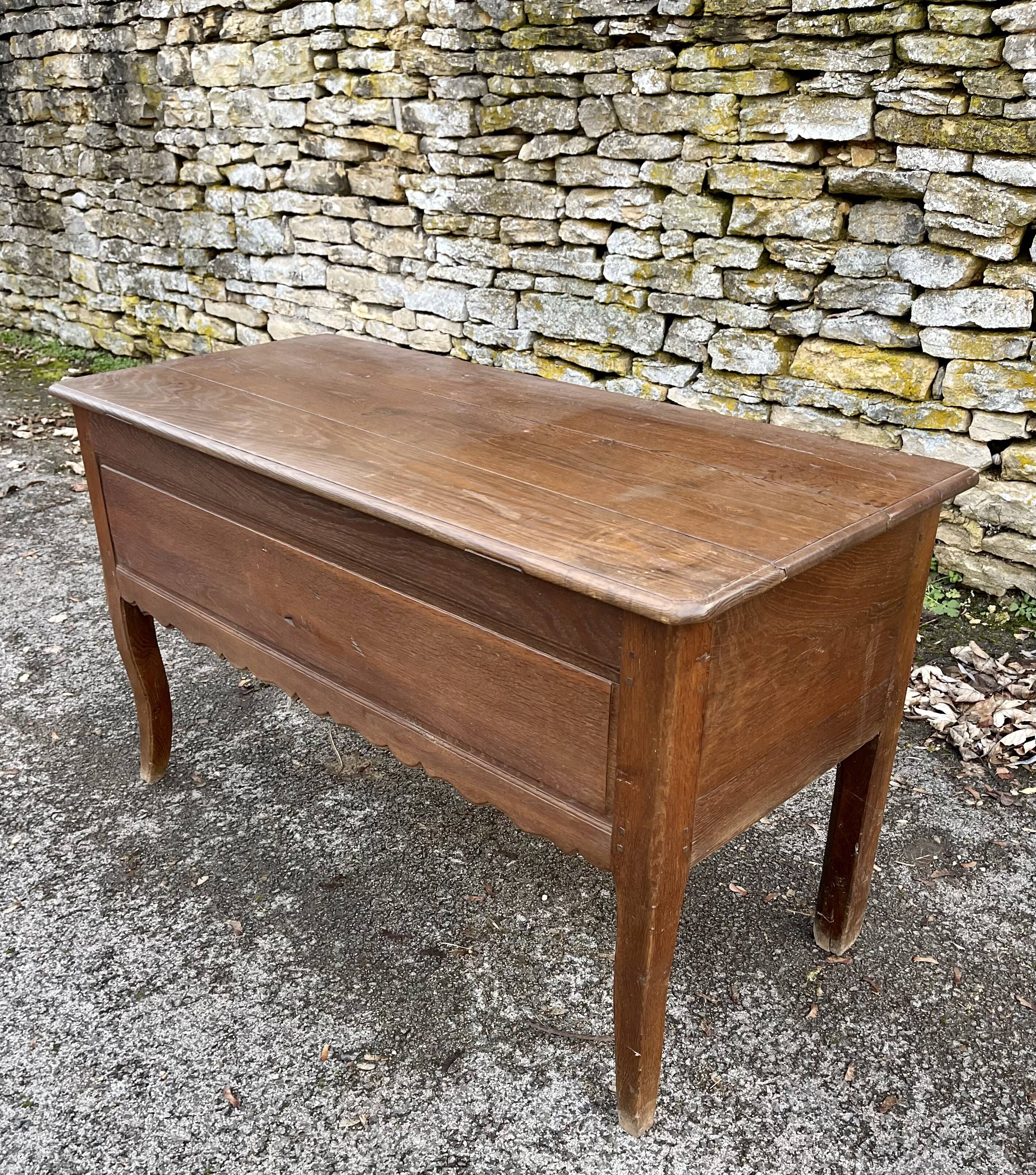 Chest , old 18th century oak