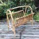Vintage rattan and bamboo magazine rack