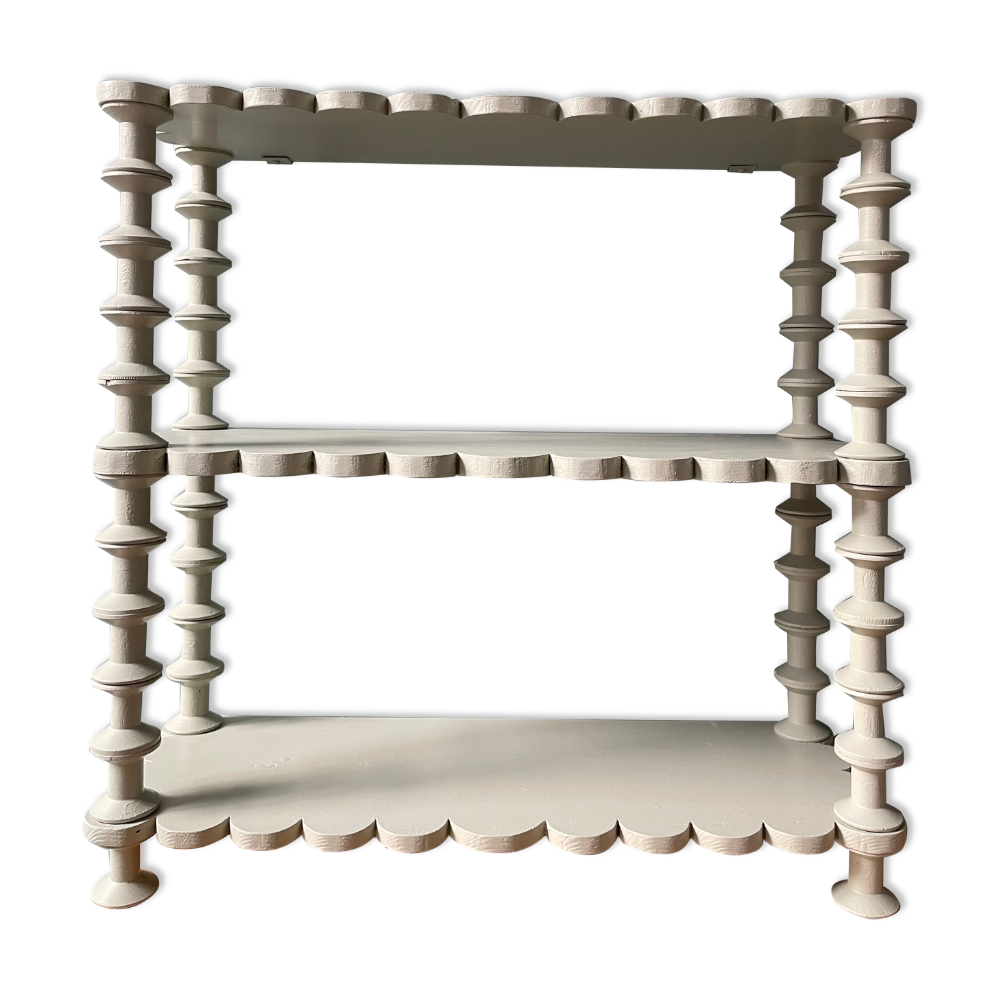 Restyled wooden wall shelf, 1960s