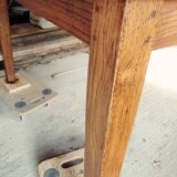 Solid oak farmhouse table, 270x120 cm, with 4 drawers