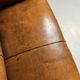 Sheepskin leather classic sofa bench
