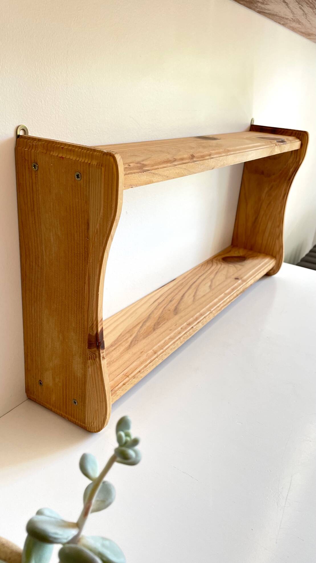 Vintage raw wood shelf