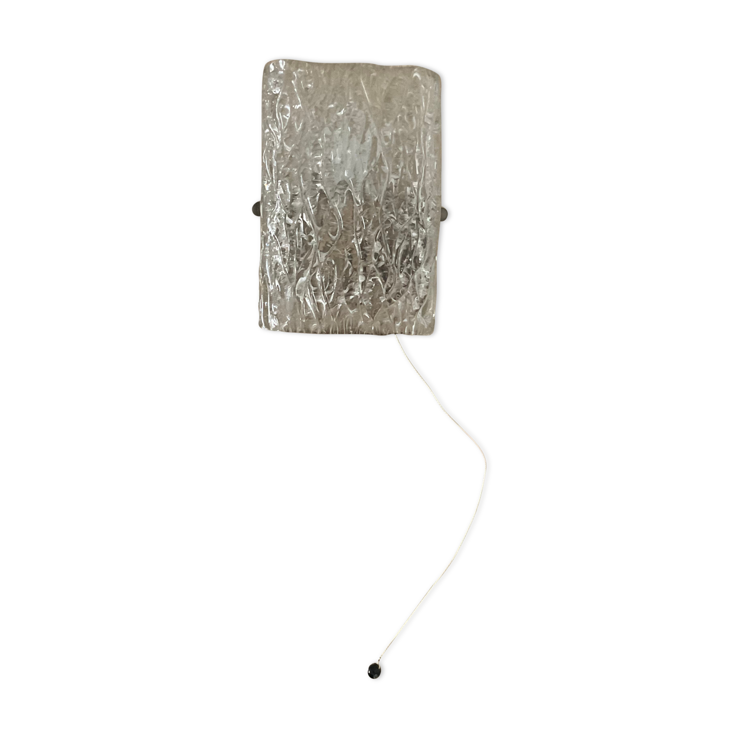 Vintage wall lamp molded glass 70s