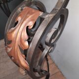 Marble and wrought iron console