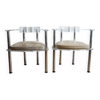Pair of lucite Clubchair armchairs – Marais International
