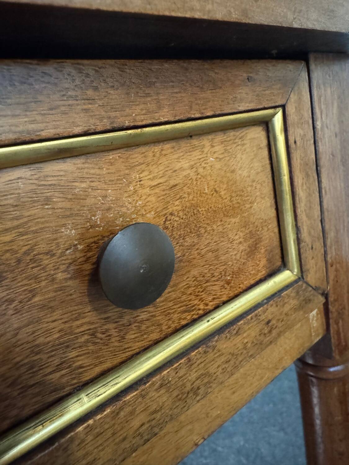 White marble console