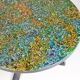 Table low round of Pierre Giraudon resin with inclusions of glass 60 years