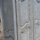 Old cabinet 18th century painted patinated
