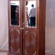 Old wardrobe art deco bookcase in burmese teak