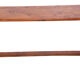 Ancient Burmese teak bench with metal base