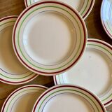 Set of 11 vintage flat plates, Gilles de Gien model