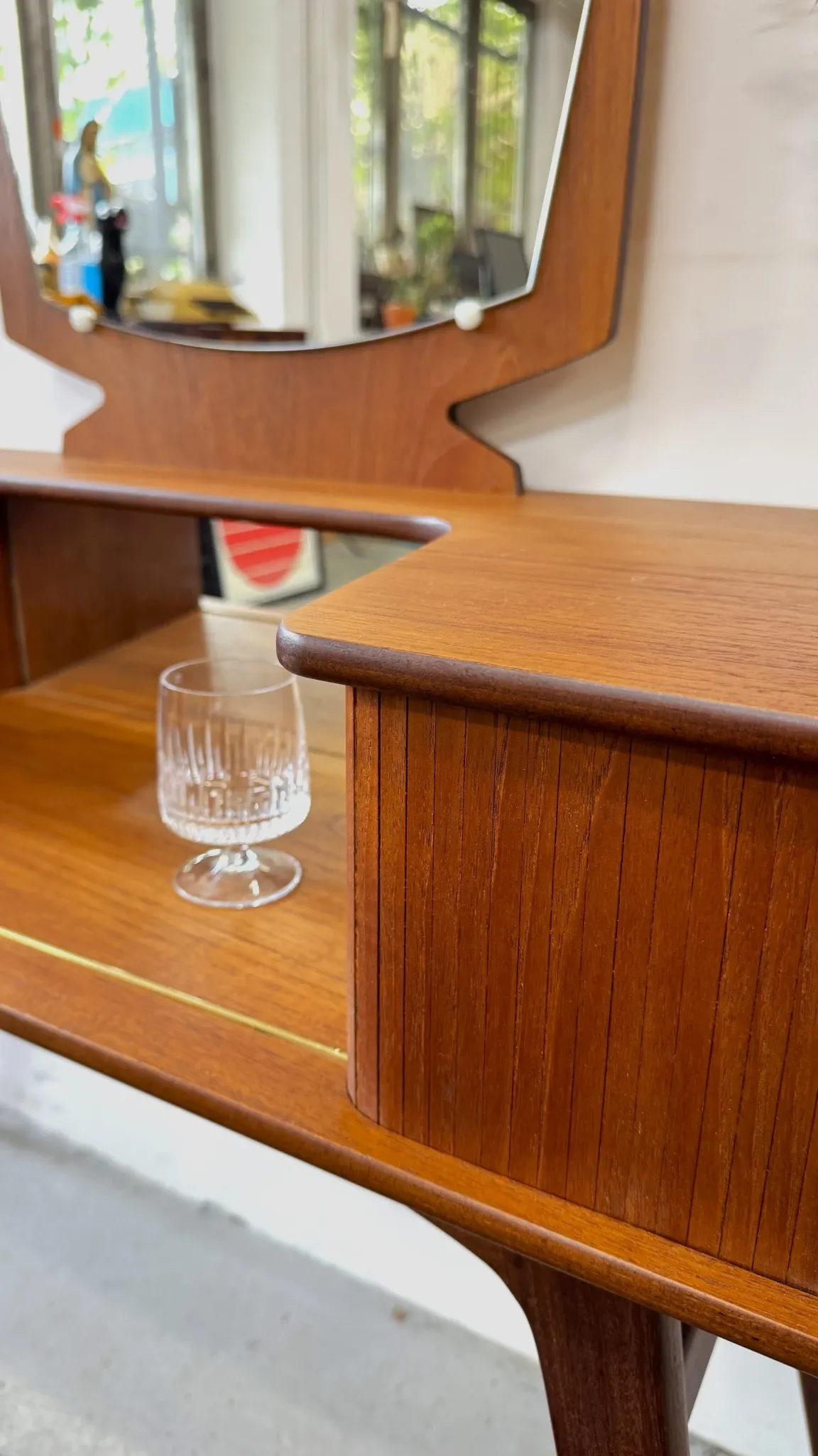 Unique teak dressing table, Scandinavia, 1960s/70s, vintage, mid-c