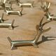 Handcrafted brass gazelle knife rests x12