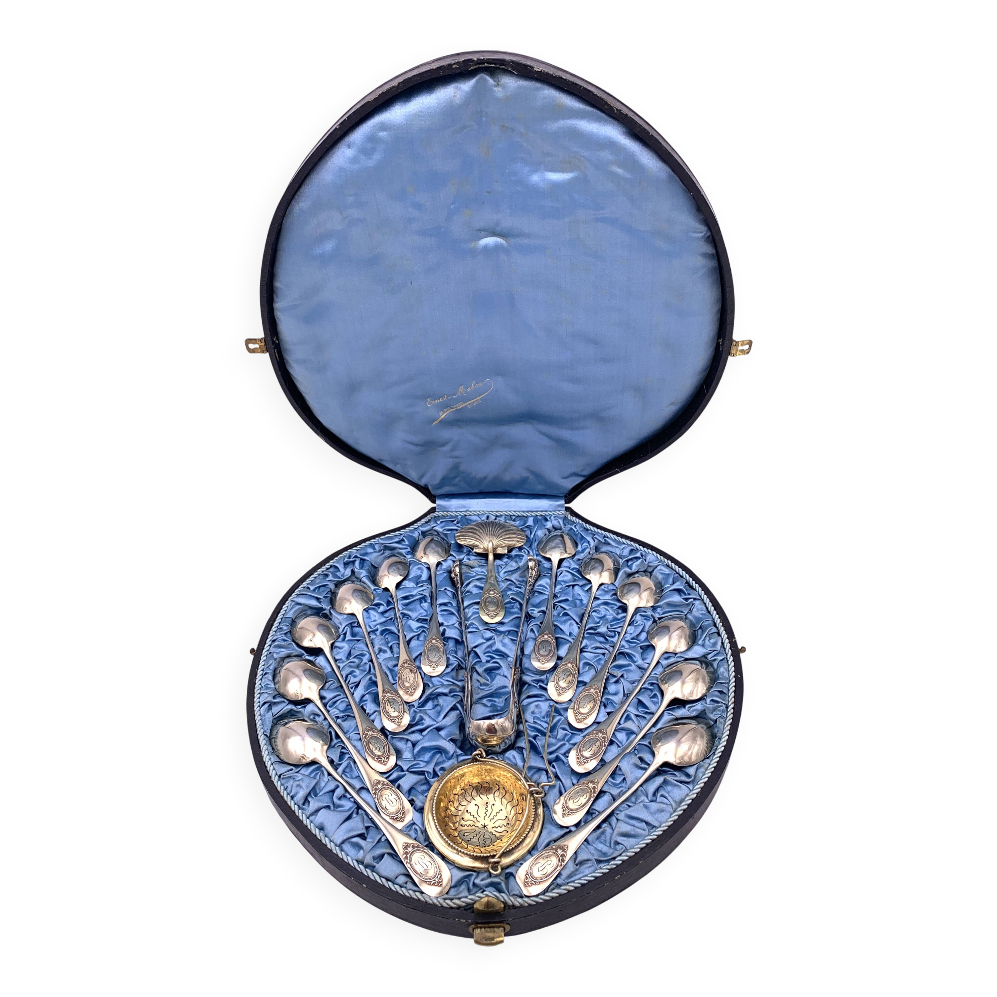 Napoleon III 19th Century Silver Vermeil Tea Set