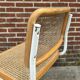 Chaise Cesca modèle b32 en blanc et bois par Marcel Breuer