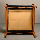 Kaare Klint Safari Chair in Black Leather and Ash for Rud Rasmussen, Denmark