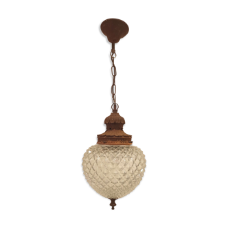 Baroque chandelier old molded glass strawberry shape