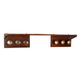 Modernist Art Deco coat racks in limed brown oak