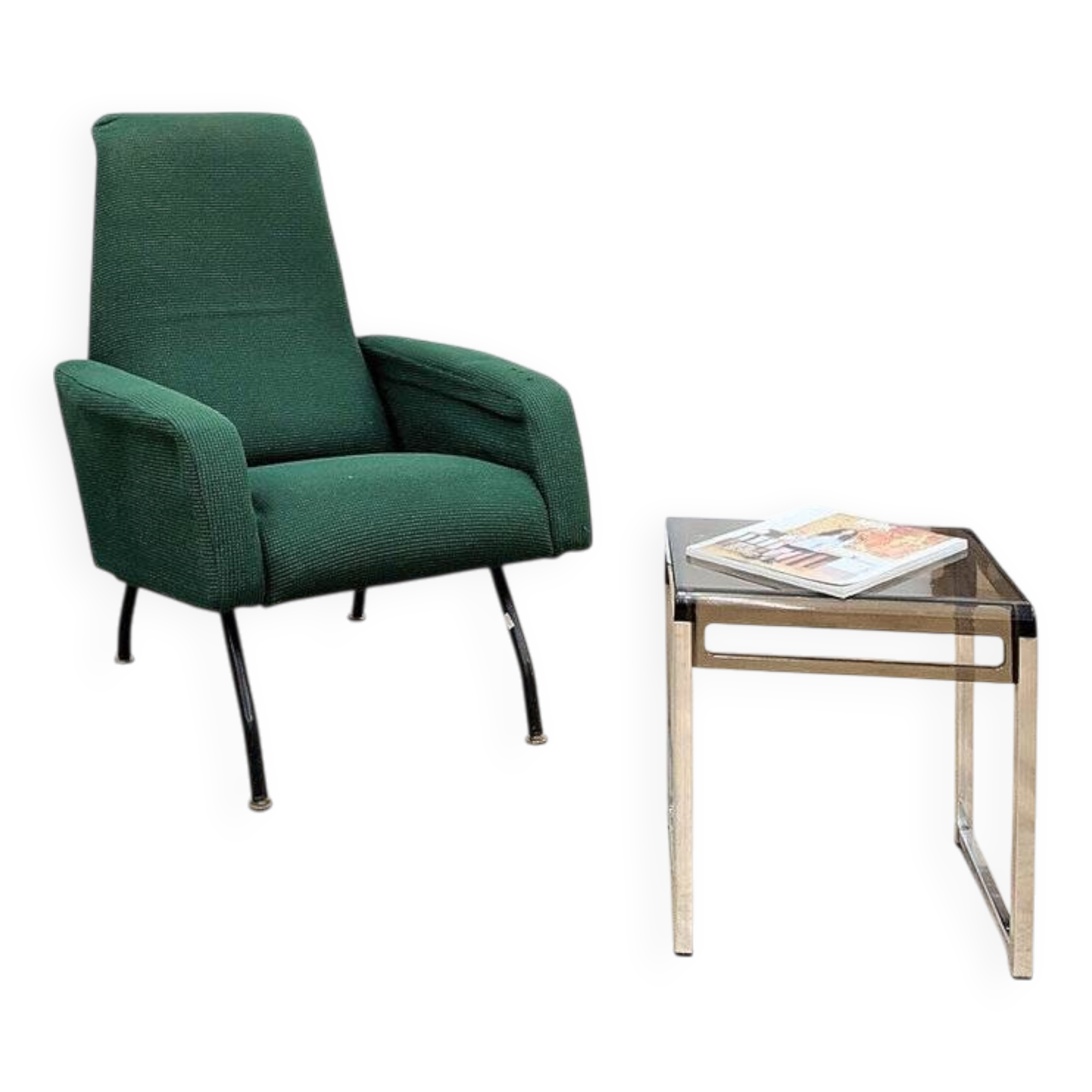 Vintage green modernist armchair