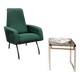 Vintage green modernist armchair