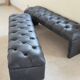Leather banquettes