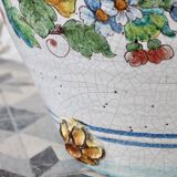 Large glazed ceramic lemon urn