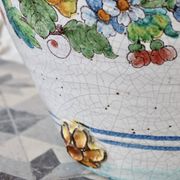 Grande urne à citrons en céramique émaillée
