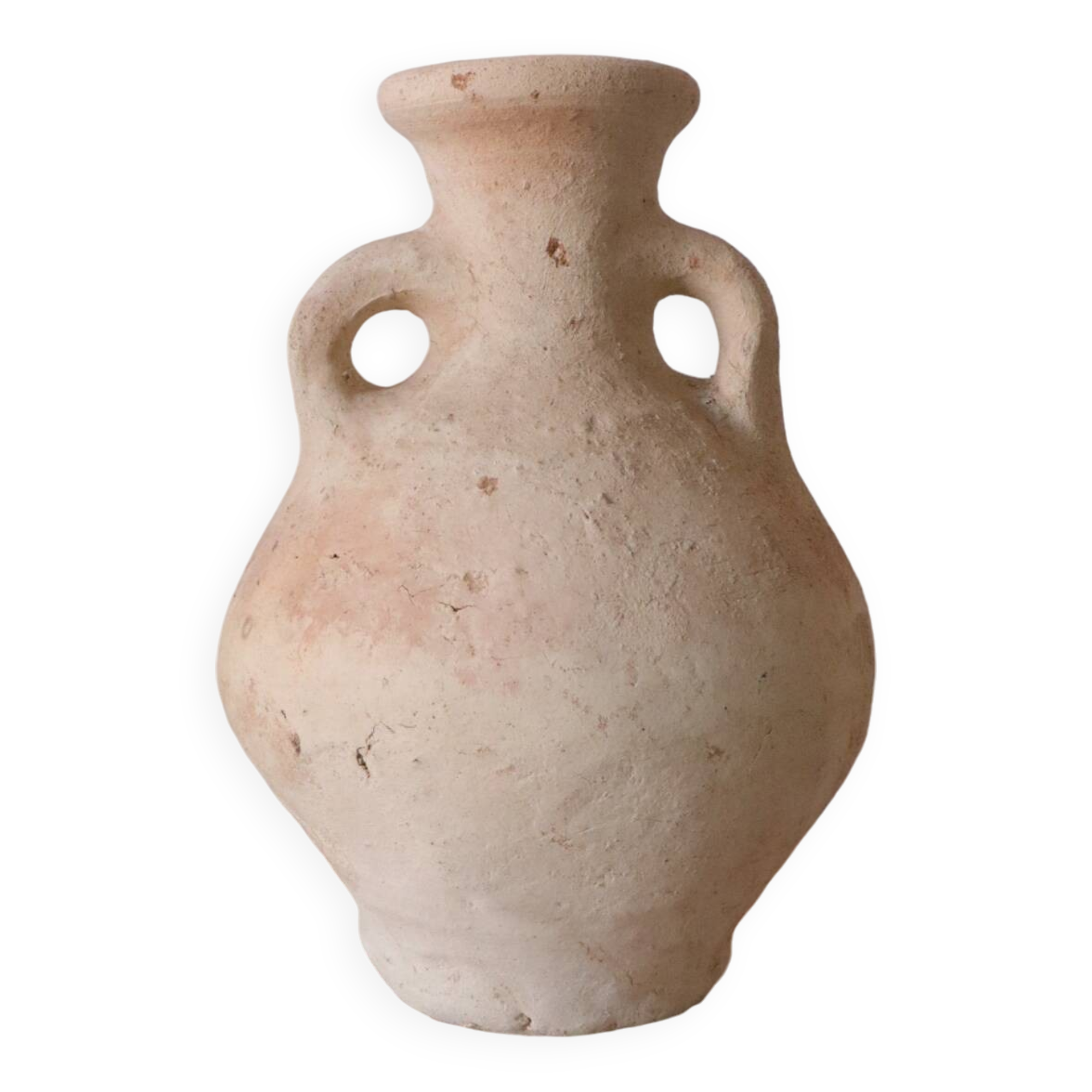 Raw wabi-sabi tamegroute amphora vase