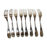 Set de 8 fourchettes en métal argenté Ercuis Lauriers