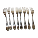 8 ercuis silver metal forks Lauriers