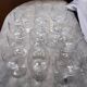 Crystal stemware service engraved flower 70s