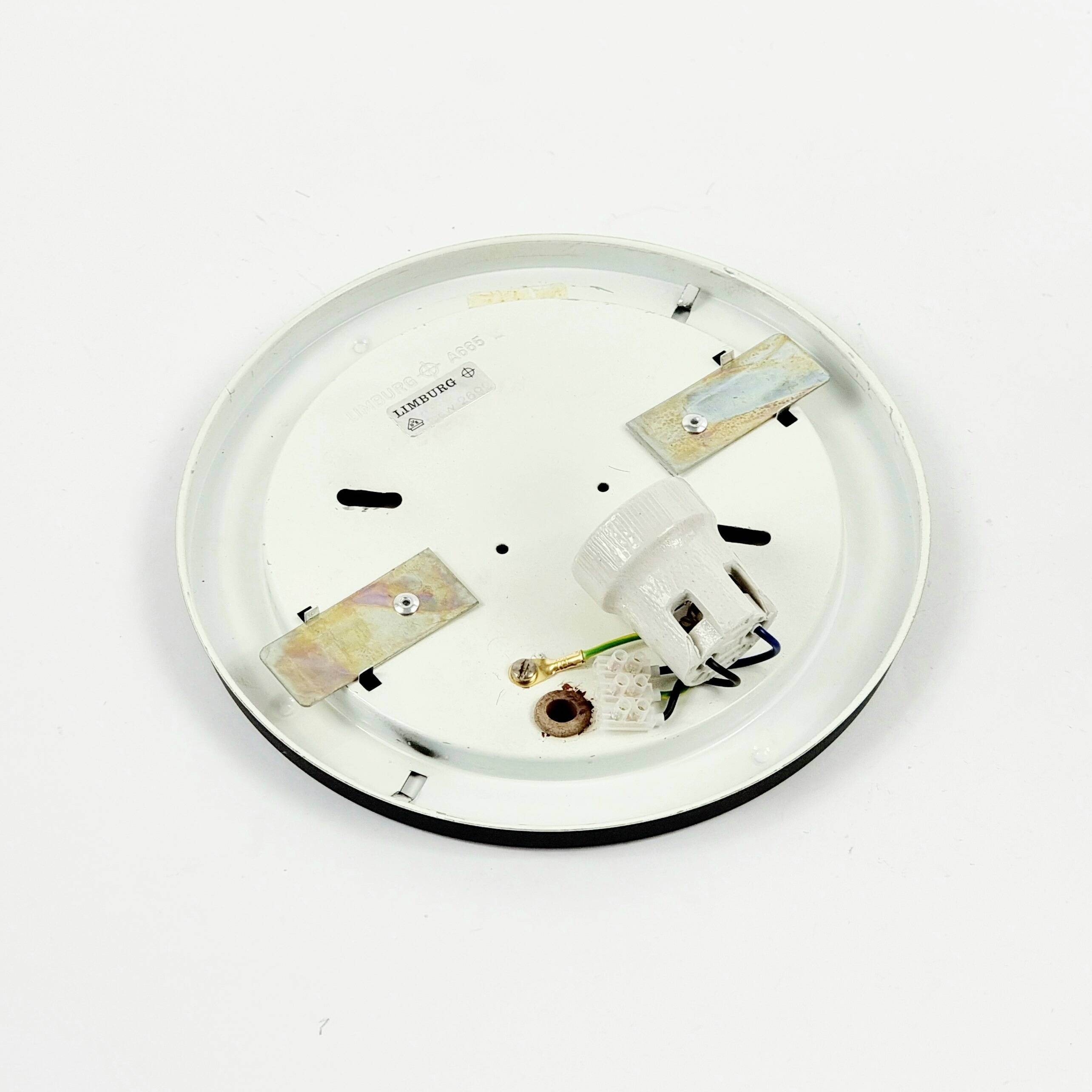 1 Of 2 Mid Century Modern Glass Ceiling Lights From Limburg, Germany, 1970s