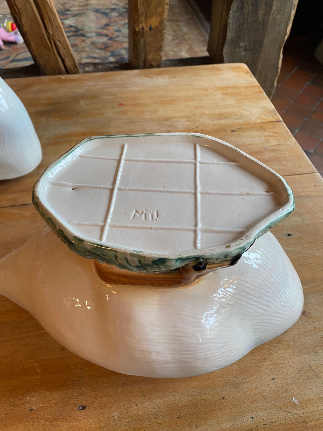 Old soup tureen in the shape of a goose