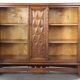 Vintage Danish Baroque Brutalist Style Oak Cabinet 1960s