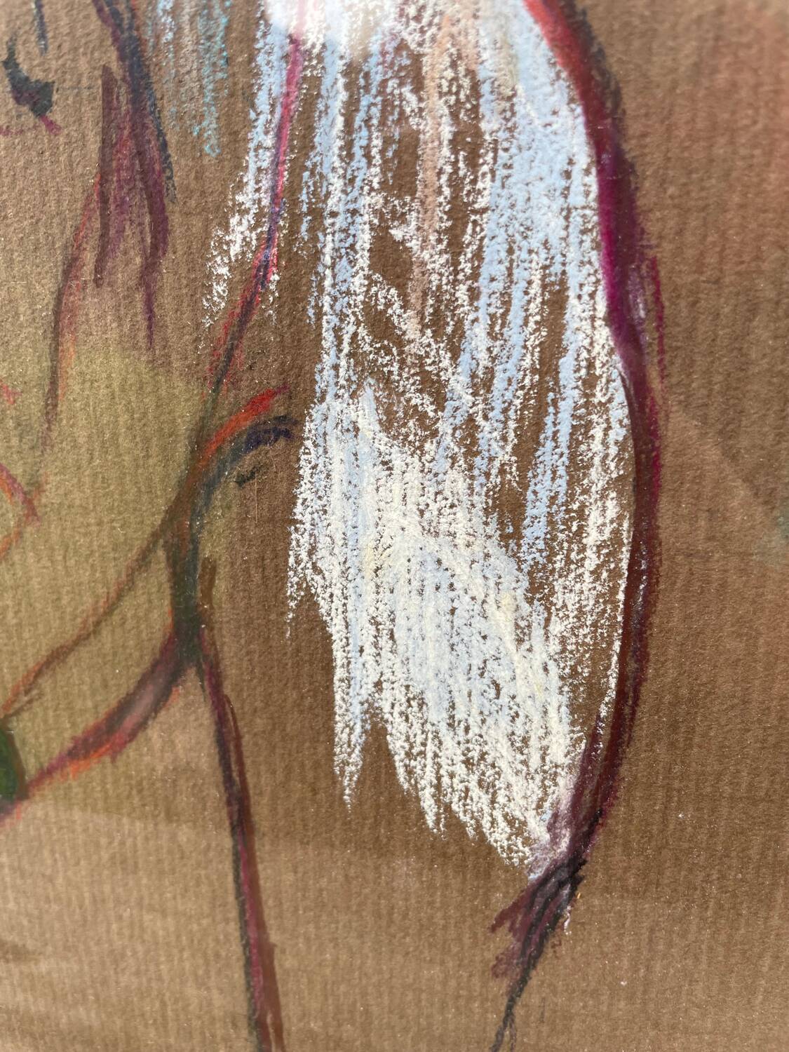 Pastel drawing of a nude