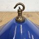 Industrial Blue Enamel Factory Pendant Lamp, 1950s