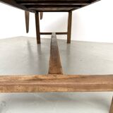 French farmhouse table in solid walnut, circa 1920