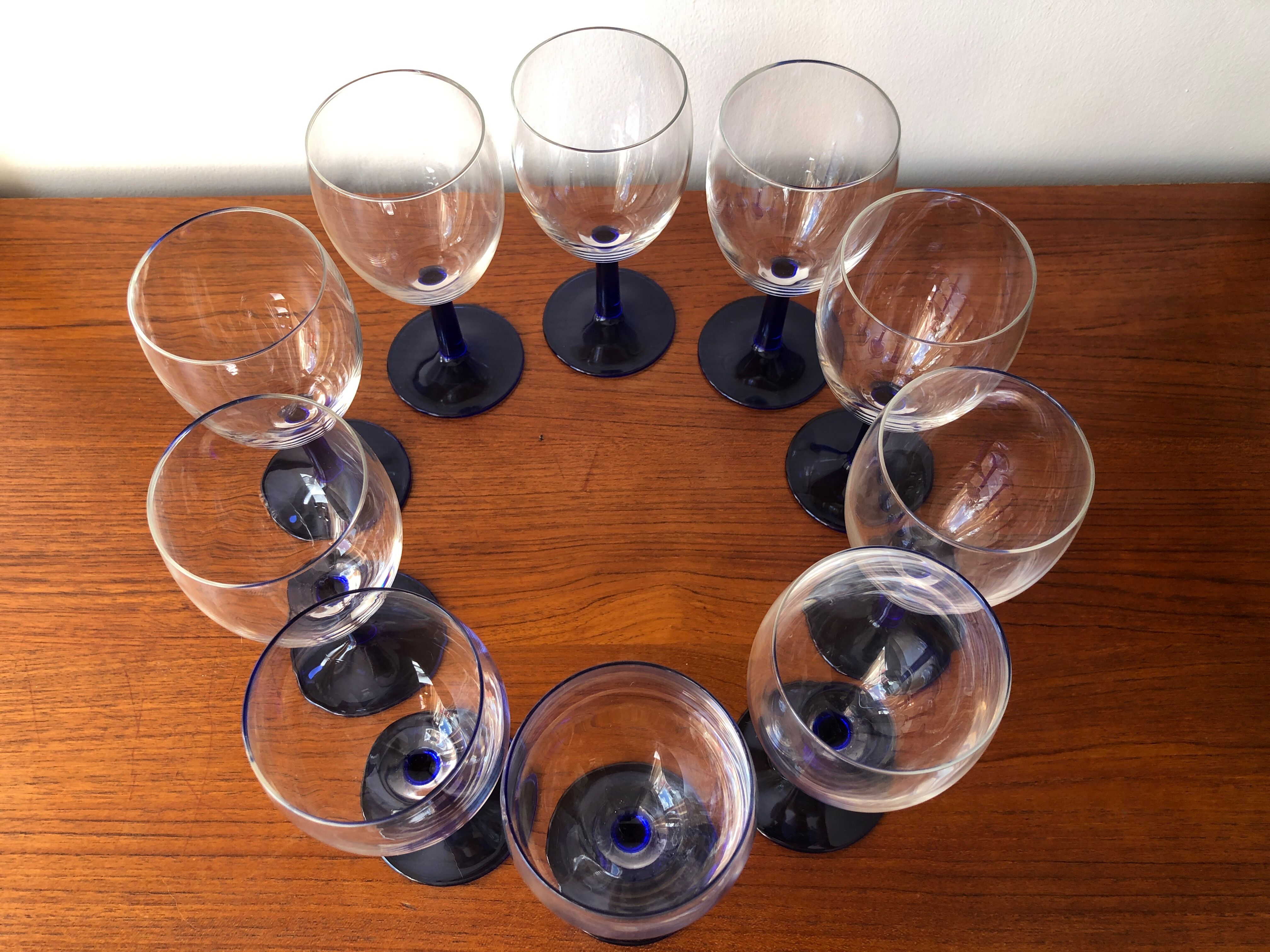 Vintage cobalt blue stemmed lenses