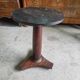 Small empire pedestal table or sellette in mahogany with marble top