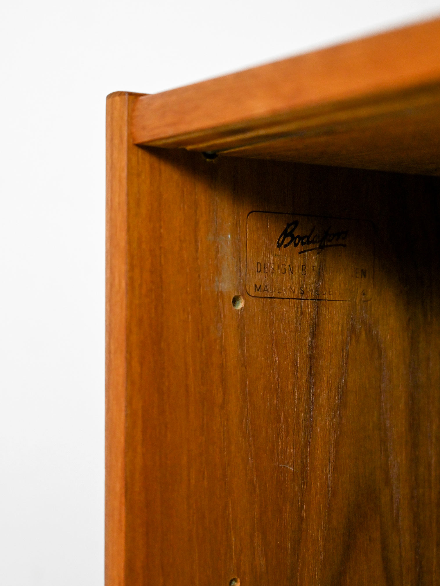 Swedish bookcase with display case