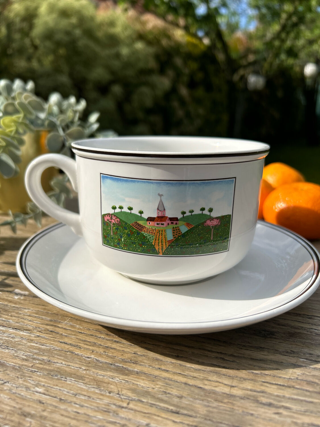 Large cup and saucer Villeroy and Boch Naïf