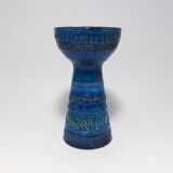 Bougeoir en céramique Rimini Blu Aldo Londi Bitossi 1950 1960